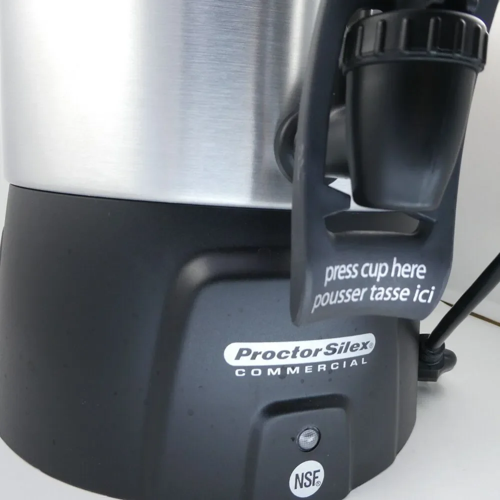 Proctor Silex Commercial 45100R Brushed Aluminum Coffee Urn, 100 Cup Capacity